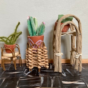 miniature plant stands 1:12 scale