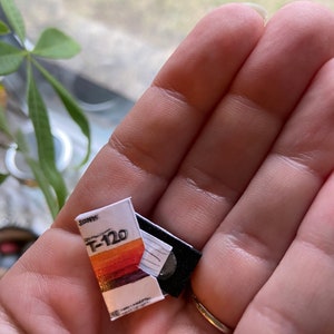 Miniature blank VHS tape 1:12 scale