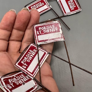 Miniature For Sale sign 1:12 scale