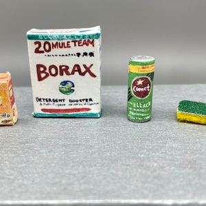 Miniatur-Putzmittel im Maßstab 1:12