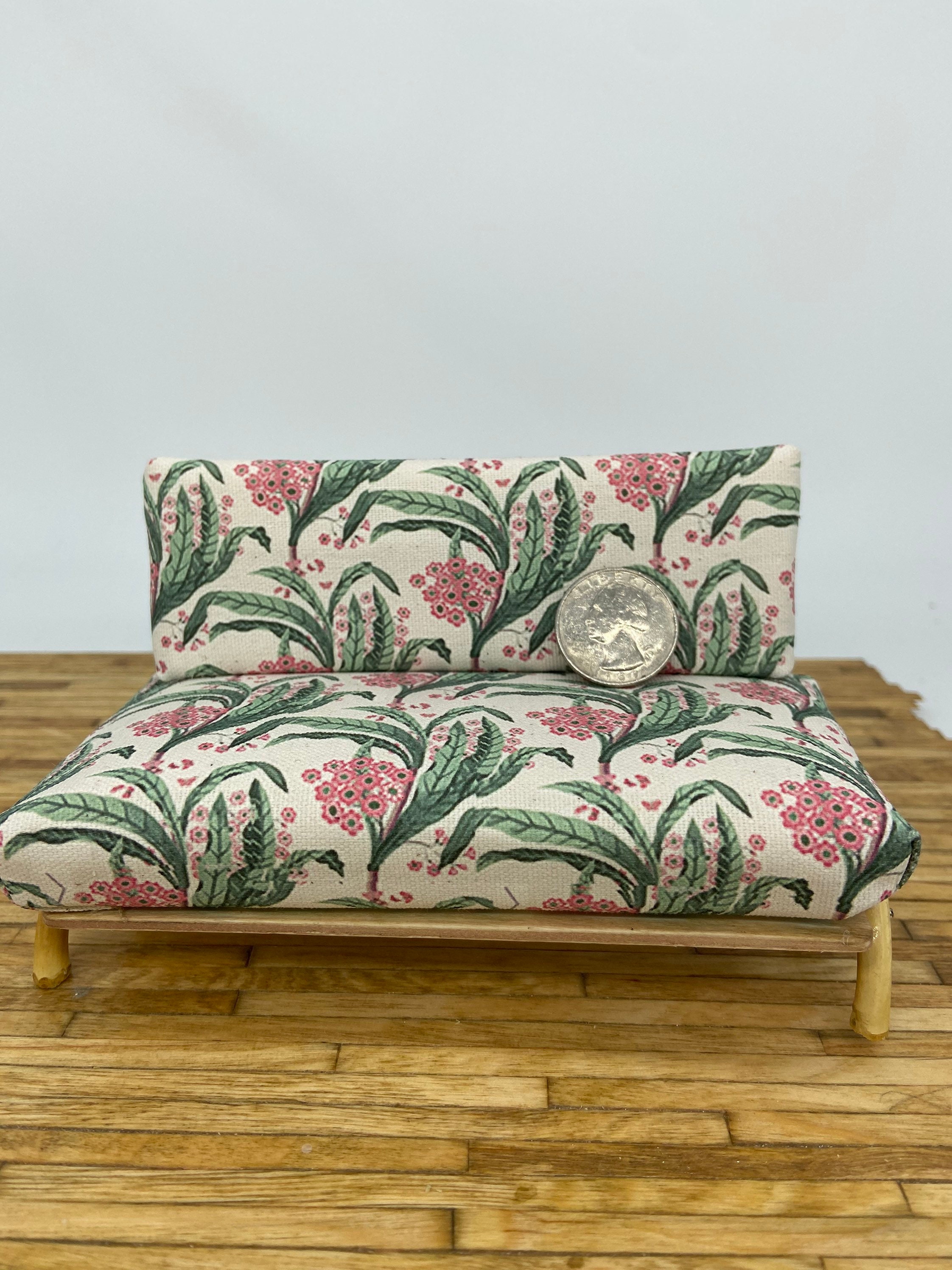 Tropical Print Sofa 1:12 Scale Miniature - Etsy