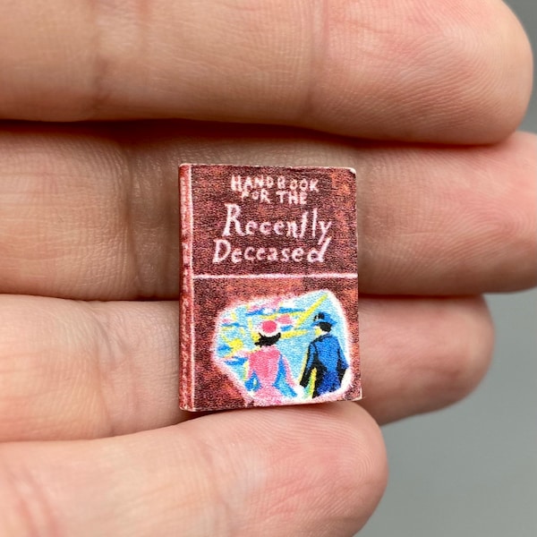 Miniature book, Handbook for the Recently Deceased, from the movie,  1:12 scale