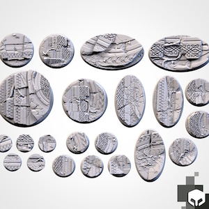 Ancestral Ruins Bases for Tabletop Games, Resin printed in different sizes