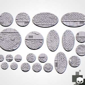 WWII Bases for Tabletop Games, Resin printed in different sizes