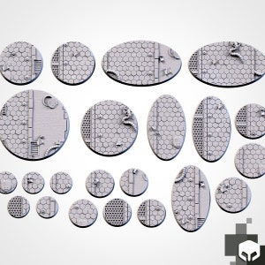 City Scifi Bases for Tabletop Games, Resin printed in different sizes