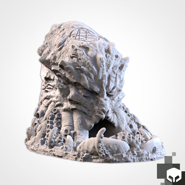 Dice Tower Cthulhus Cave pour RPG et jeux de table, imprimé en 3D en PLA de qualité