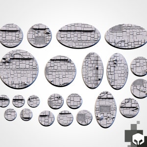 Dungeon Bases for Tabletop Games, Resin printed in different sizes