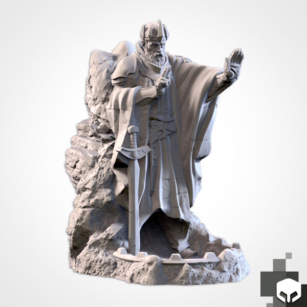 Dice Tower Statue of Gods for RPG and Tabletop Games, 3D printed in quality PLA