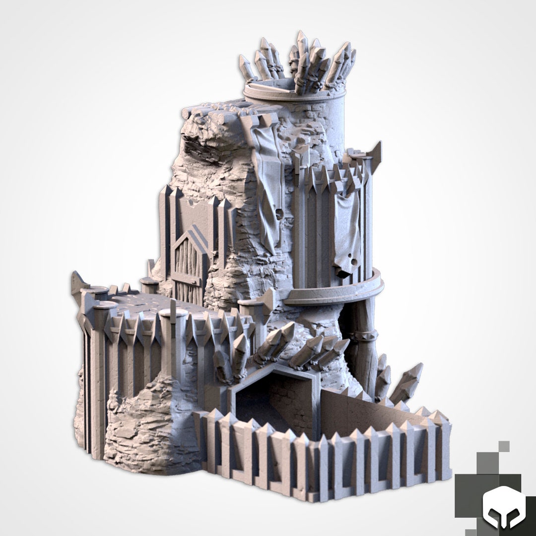 Dice Tower Wild Bastion for RPG and Tabletop Games, 3D Printed in ...
