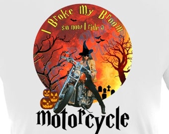 Rompí mi escoba ahora conduzco una motocicleta Harley Archivo digital PNG