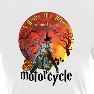 Ik brak mijn bezem nu ik rijd een Harley Motorcycle Digital File PNG