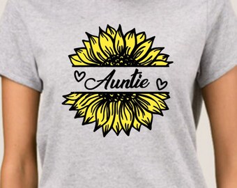AUNTIE svg, Girasol svg, Tía SVG, Mejor Tía, Tía, Tía PNG