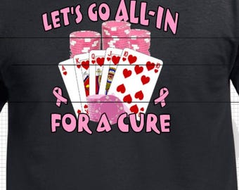 Todo por una cura Poker Octubre Cáncer de mama PNG