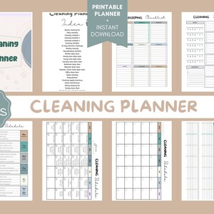 Cleaning Planner,  Cleaning Checklist,  Cleaning Schedule,  Cleaning Bundle, Weekly Monthly Cleaning Schedule