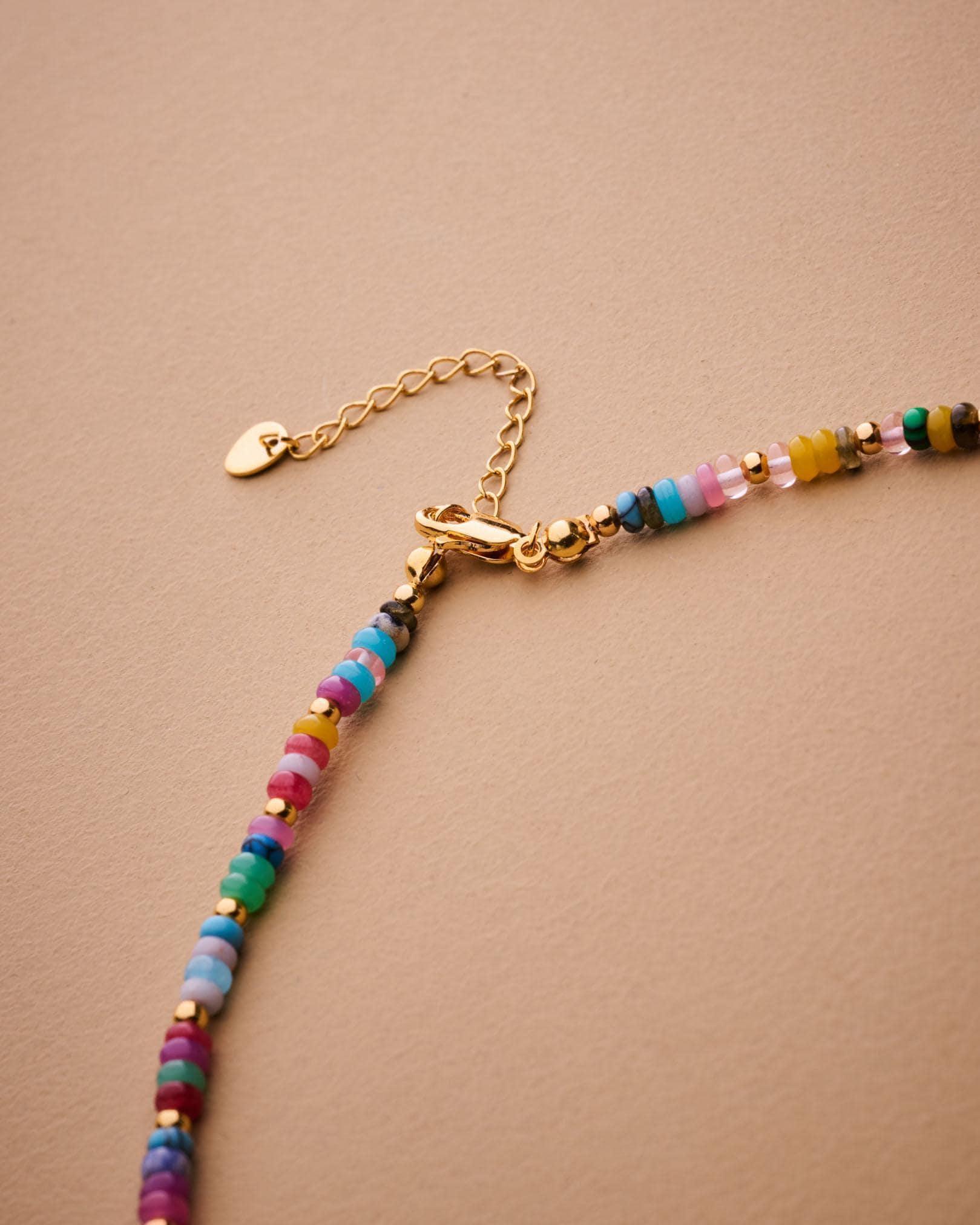 カラフルな瑪瑙と真珠のビーズネックレス、手作りの宝石チョーカー、夏