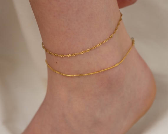 Dainty shop gold anklet