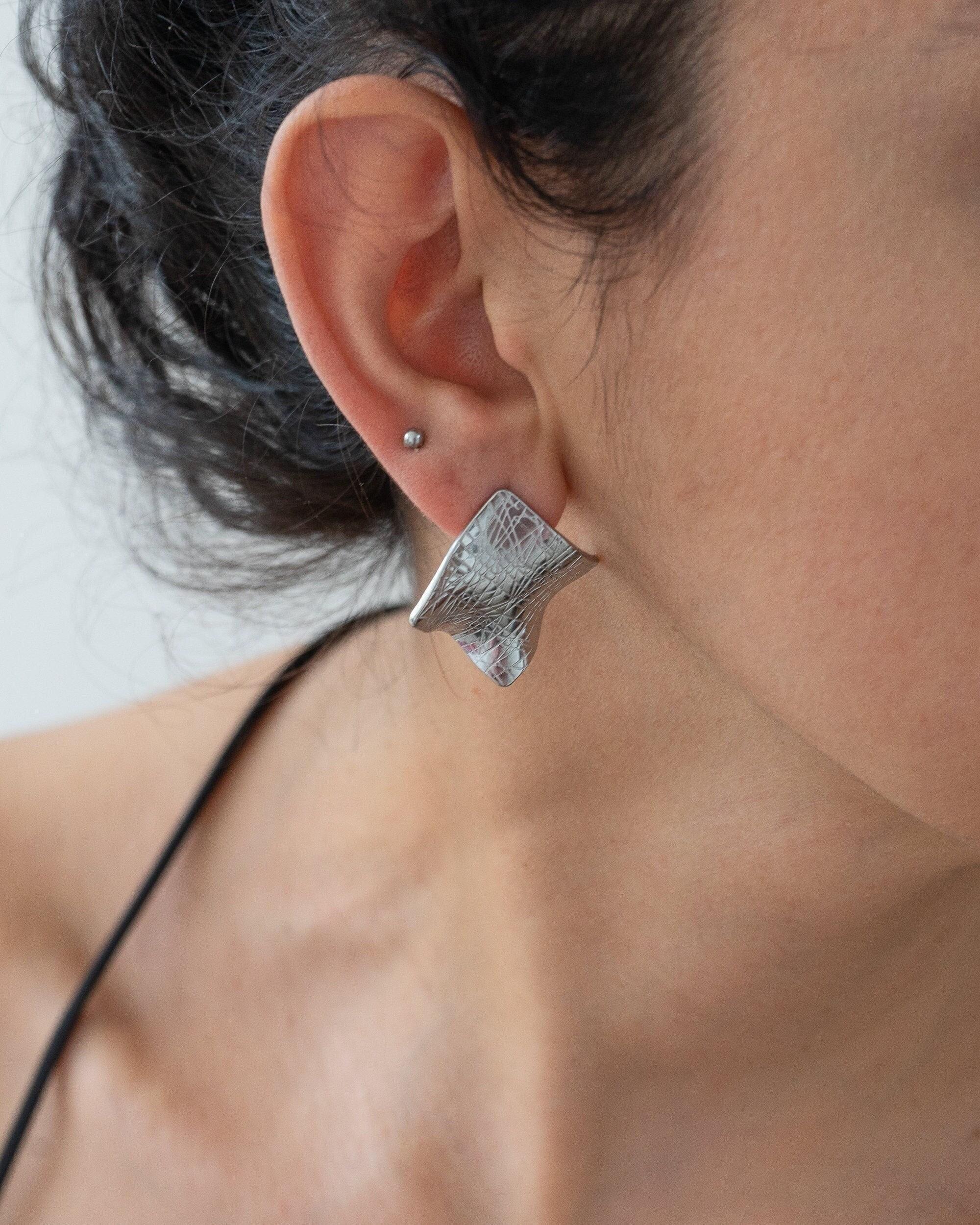 Long square earrings discount