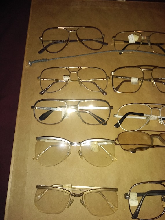 Vintage eyeglass frames from a variety of designe… - image 1