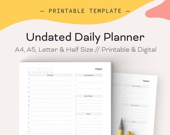 Weekly Printable Planner for Binder / Time Organizer / | Etsy