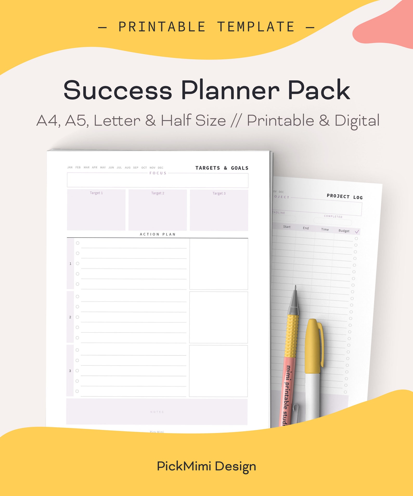 Success Planner / Productivity Planner Printable Pack for | Etsy