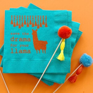 Save the Drama for the Llama Napkins