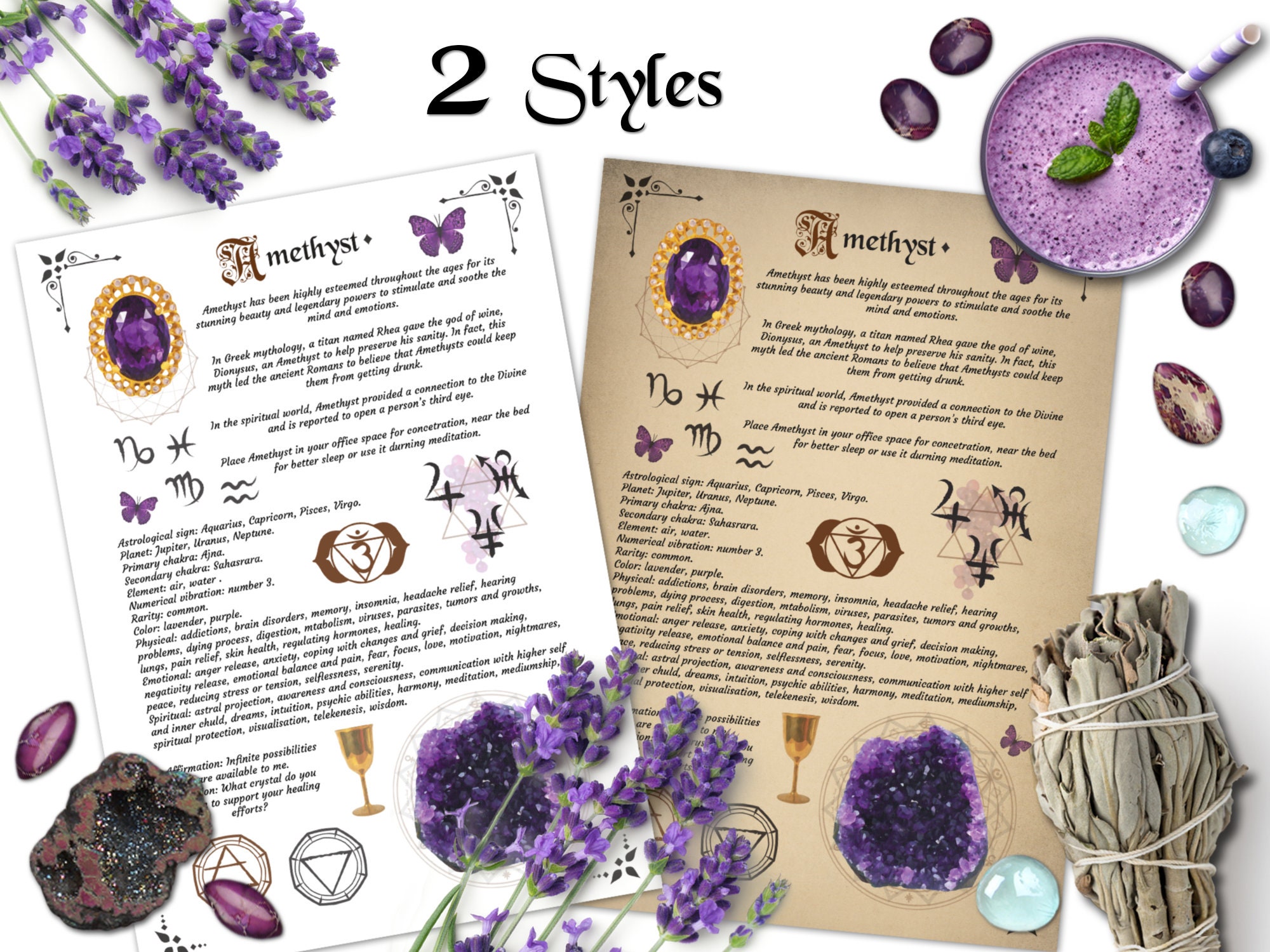 Printable Crystals Meaning Pages Printable Book of Shadows - Etsy UK