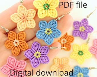 Tutorial de flor de micromacramé: foto y video (Descarga PDF)