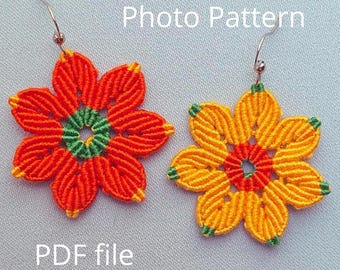 Tutorial DIY de micro macramé con flores - Descarga digital en PDF, más de 100 imágenes