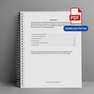 Micro Macrame Knots and Practical Applications PDF Guide (English, Deutsch, Español, Française) image 3
