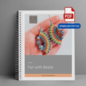 DIY Rainbow Earrings Tutorial: Micro Macrame Beaded Jewelry (PDF Download)