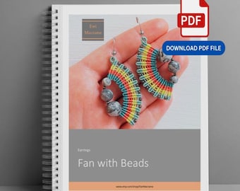 DIY Rainbow Earrings Tutorial: Micro Macrame Beaded Jewelry (PDF Download)