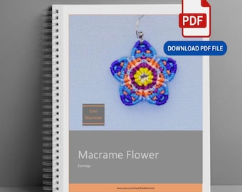 Micro Macrame Flower Tutorial: Photo & Video DIY (PDF Download)