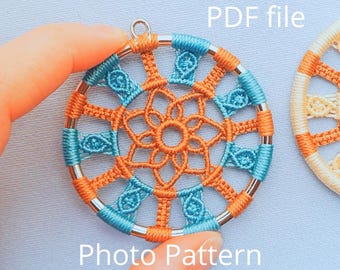 DIY Traumfänger-inspiriertes, Micro Macrame Tutorial - PDF Digital Download, über 90 Bilder