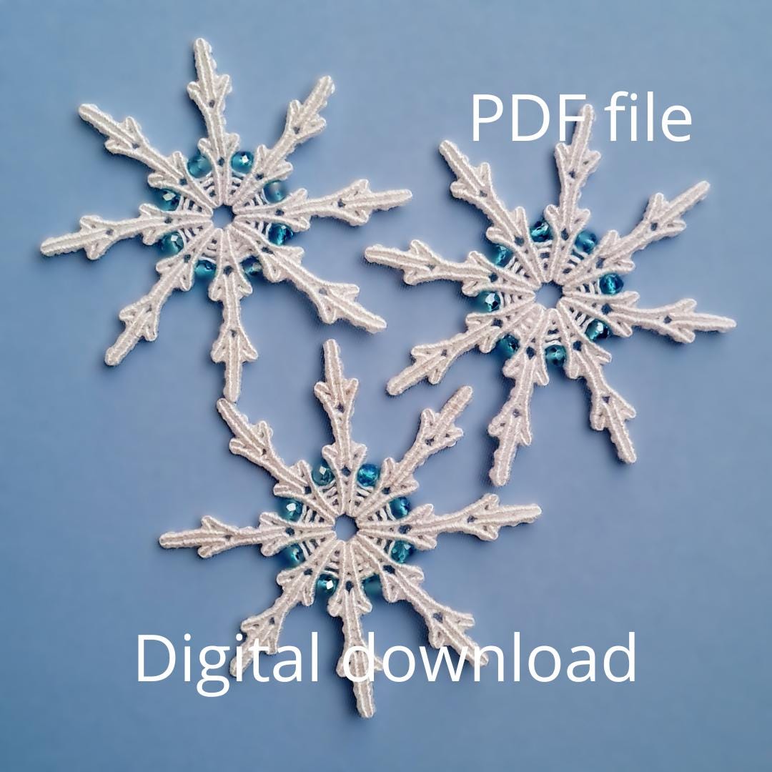 Snowflake Macrame Pattern, Tutorial PDF Digital Download, Over 100 ...