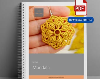 Mandala bloemenpatroon, handleiding - PDF digitale download, meer dan 90 afbeeldingen, handgemaakte mandala sieraden