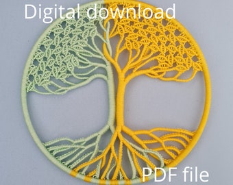 Tree of Life tutorial, 4 PDF files with additional resources for DIY video from EwiMacrame YouTube channel