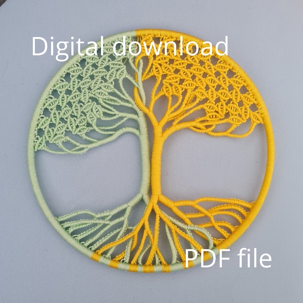 Tree of Life tutorial, 4 PDF files with additional resources for DIY video from EwiMacrame YouTube channel