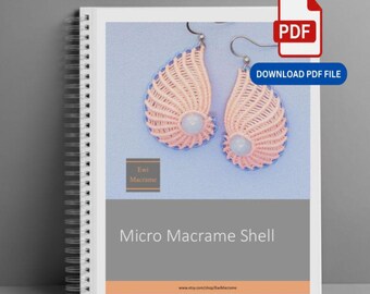 DIY Micro Macrame Shell Earrings Tutorial: Photo & Video Guide (PDF Download)