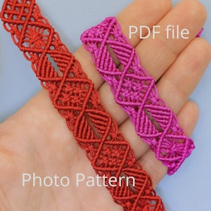 Macrame Bracelet Bookmark Pattern: Micro Macrame Jewelry (PDF Digital Download)