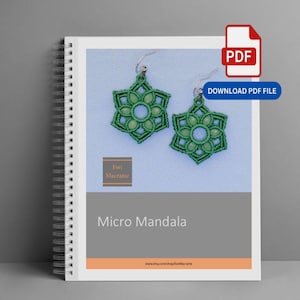 Tutorial de micro macramé para hacer mandalas - Descarga digital en PDF, más de 50 imágenes