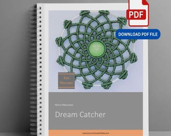 Dream Catcher Design Micro Macrame Tutorial - PDF Digital Download, over 150 pictures
