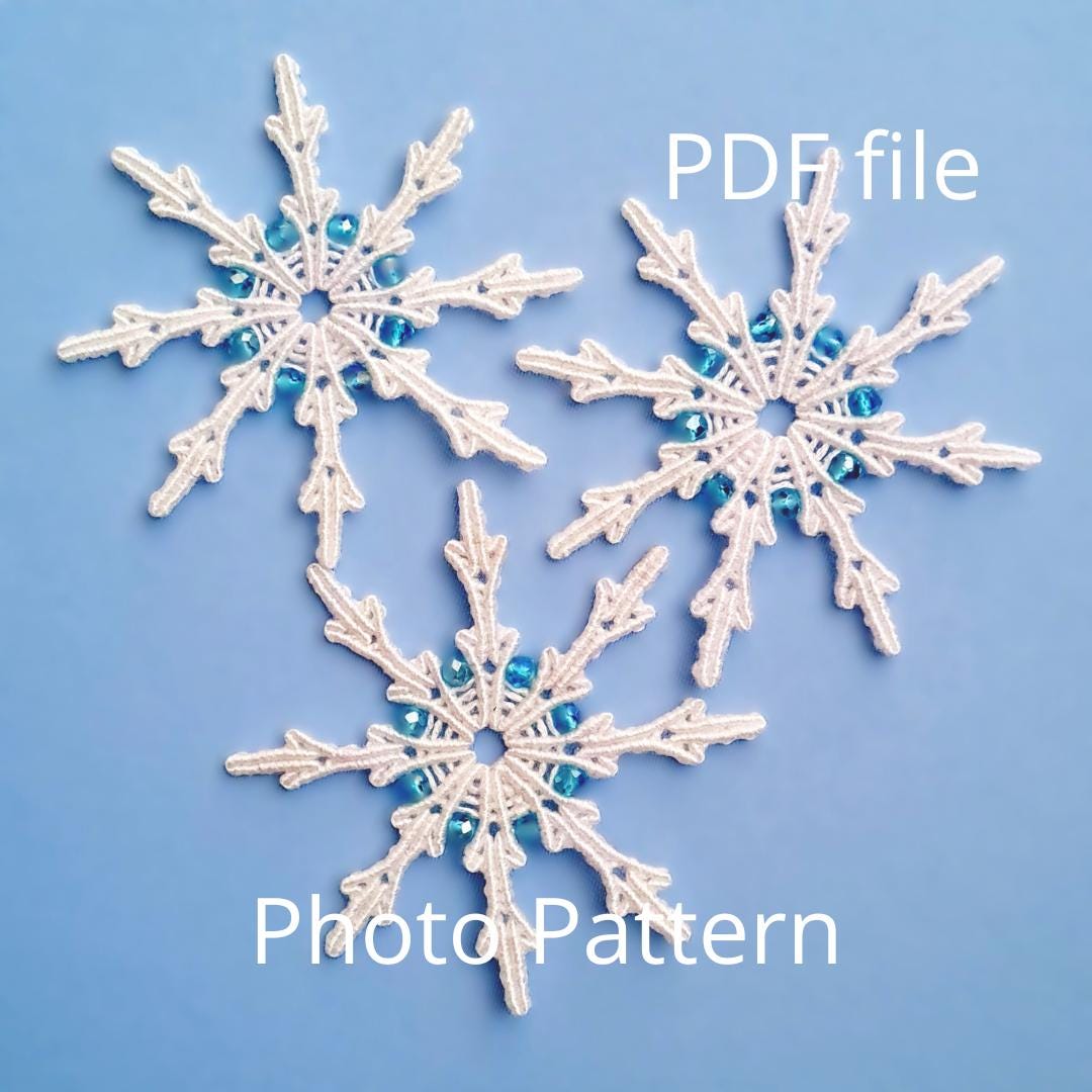 Macrame Snowflake Pattern Macrame Snowflake Pattern: DIY Xmas Ornament Tutorial (PDF Digital ...