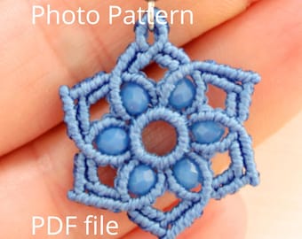 Tutorial de micromandala de macramé DIY - Descarga digital en PDF, más de 50 imágenes