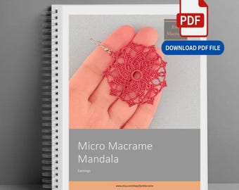 Micro Macrame Mandala Pattern: DIY Video Tutorial (PDF Download)