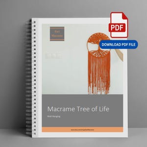 Macrame Tree of Life Tutorial: DIY Wall Decor PDF Pattern (35cm Circle, 80cm Length)