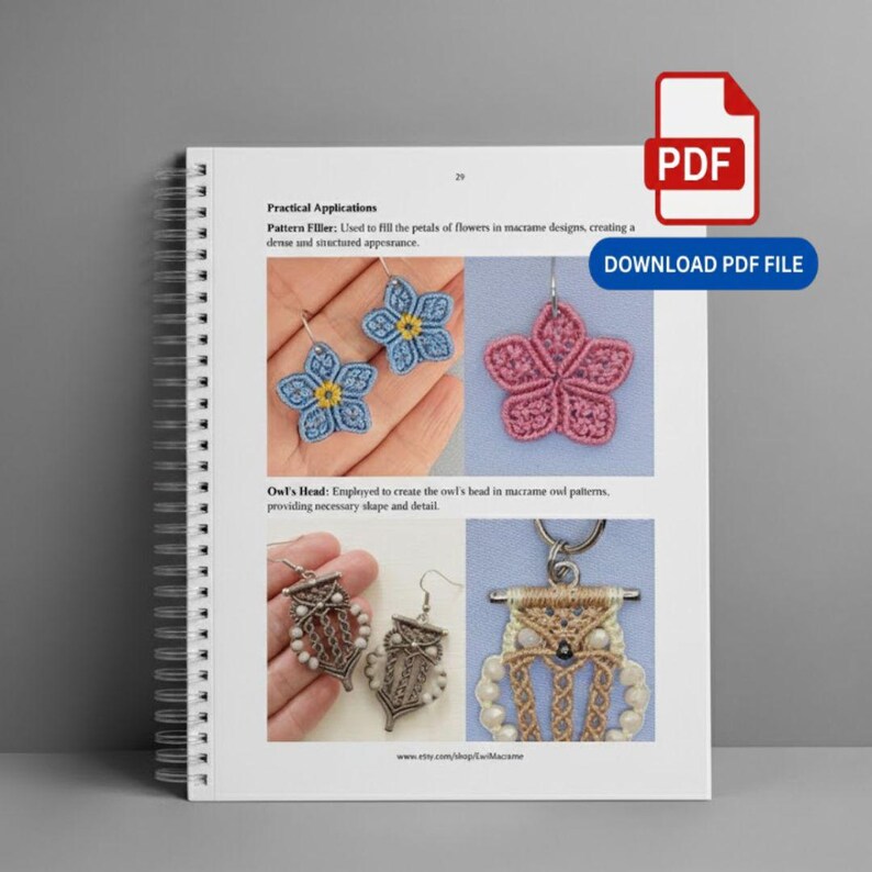 Micro Macrame Knots and Practical Applications PDF Guide (English, Deutsch, Español, Française) image 5