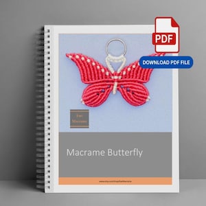 Micro Macrame Butterfly Tutorial: DIY Jewelry & Art Project (PDF Pattern)