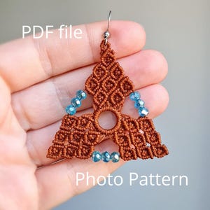 Cosmic Chic Macrame Earrings DIY Tutorial: Photo & Video Guide (PDF Download)