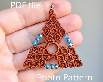 Cosmic Chic macramé-oorbellen DIY-zelfstudie: foto- en videogids (pdf-download)