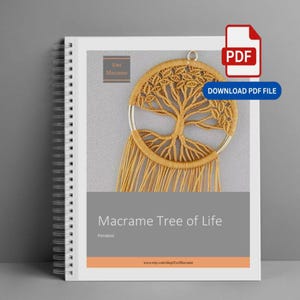 Anleitung zum Knüpfen eines Lebensbaum-Anhängers im Mikro-Makramee-Stil: 6 cm DIY-Anleitung (PDF-Download)